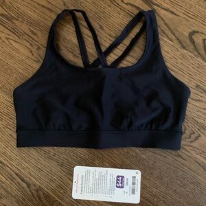 Lululemon Energy Bra, *H2O, Black, Size 6